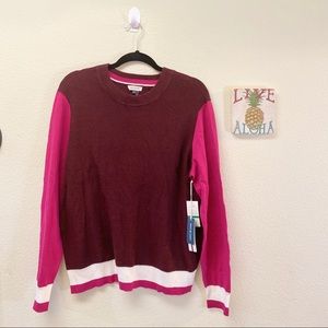[NWT] Court & Rowe color-block sweater size L